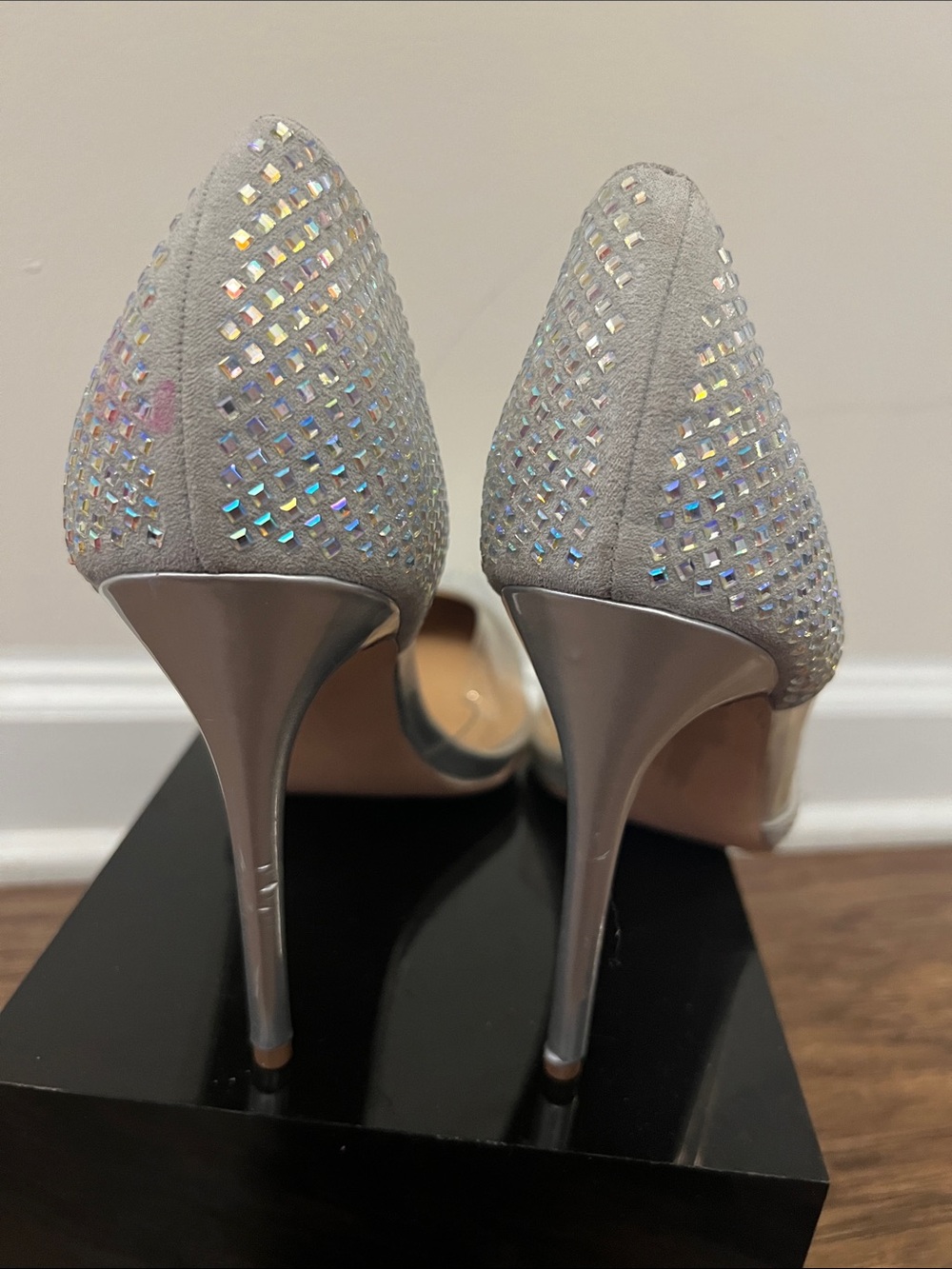Steve Madden Silver Crystal-Embellished Pointed D'Orsay Stilettos - Picture 8 of 12